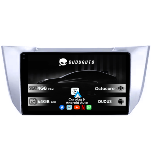 RX300 RX330 RX350 RX400H 2003-2009 - Navigatie dedicata Lexus RX300 RX330 RX350 RX400H 2003-2009, DUDU3, 4GB RAM 64GB ROM, Octacore, Platforma 8581, Android, Display QLED 9", DSP, Carplay&AndroidAuto