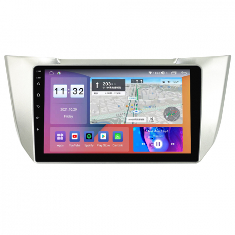 Lexus - Navigatie dedicata Lexus RX300 RX330 RX350 RX400H 2003-2009, Android 14, Wirreles Carplay si Android auto 4GB RAM 64GB ROM, Display QLED 1K, 10 inch, Microfon Extern