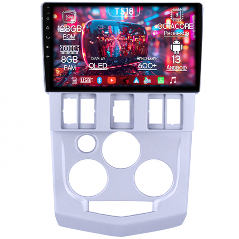 Navigatii Dedicate - Navigatie dedicata Renault&Dacia  2004-2009, 8GB RAM 128GB ROM, Octacore, Platforma TS18, Android 13, Display QLED 9”, Suporta camera 360º, DSP, Carplay&Android Auto, SIM 4G, Ventilator Activ
