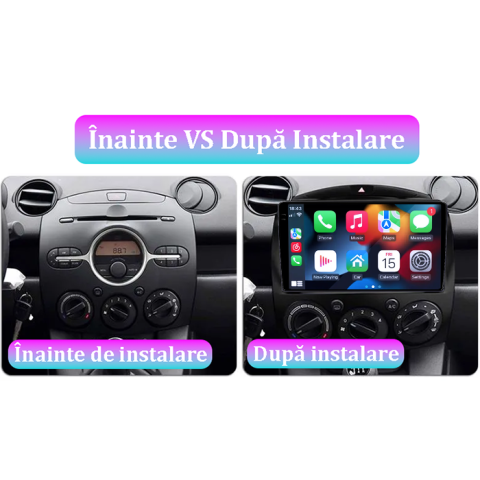 Navigatie dedicata Mazda 2 2007-2014, 4GB RAM 64GB ROM, Procesor Qualcomm Octacore, Android 14, Rezolutie 2K, Display QLED 9", DSP, Carplay&Android Auto, SIM 4G [4]