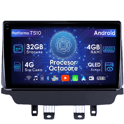Mazda - Navigatie dedicata Mazda 2 CX 3 2014-2019, 4GB RAM 32GB ROM, Octacore, Android 14, Display QLED 1K 9", DSP, Carplay&Android Auto, SIM 4G, Bluetooth, Ventilator Activ