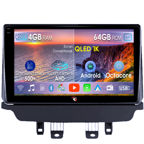 Mazda 2 CX 3 2014-2019 - Navigatie dedicata Mazda 2 CX 3 2014-2019, 4GB RAM 64GB ROM, Octacore, Android 14, Display QLED 9", DSP, Carplay&Android Auto, SIM 4G, Ventilator Activ