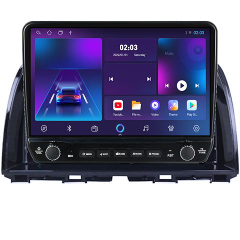 Navigatie dedicata Mazda CX-5 2012-2015 Tesla cu butoane rotative model 2024, 4GB RAM 64GB ROM, Procesor Quadcore, Android 14, Display QLED 10", DSP, Carplay&Android Auto [4]