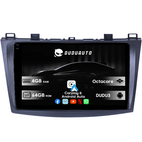MAZDA 3 2010-2013 - Navigatie dedicata Mazda 3 2010-2012, DUDU3, 4GB RAM 64GB ROM, Octacore, Platforma 8581, Android, Display QLED 9", DSP, Carplay&AndroidAuto