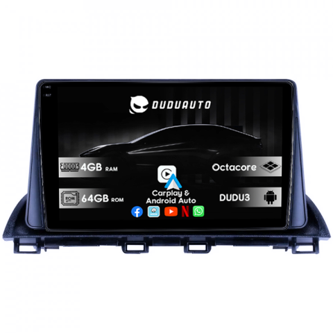Mazda 3 2013-2019 - Navigatie dedicata Mazda 3 2013-2019, DUDU3, 4GB RAM 64GB ROM, Octacore, Platforma 8581, Android, Display QLED 9", DSP, Carplay&AndroidAuto