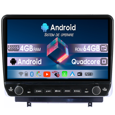 Mazda 3 2020+ - Navigatie dedicata Mazda 3 2020+ Tesla cu butoane rotative model 2024, 4GB RAM 64GB ROM, Procesor Quadcore, Android 14, Display QLED 10", DSP, Carplay&Android Auto