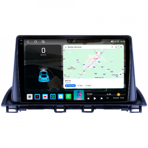 Navigatie dedicata Mazda 3 2013-2019, 4GB RAM 32GB ROM, Octacore, Android 14, Display QLED 1K 9", DSP, Carplay&Android Auto, SIM 4G, Bluetooth, Ventilator Activ [1]