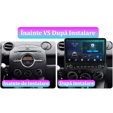 Navigatie dedicata Mazda 2 2007-2014 Tesla cu butoane rotative model 2024, 4GB RAM 64GB ROM, Procesor Quadcore, Android 14, Display QLED 10", DSP, Carplay&Android Auto [6]