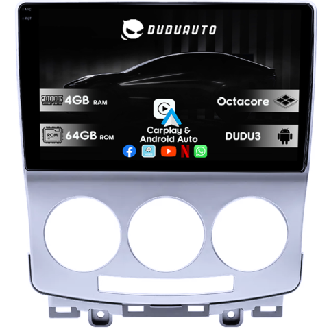 MAZDA 5 2005-2010 - Navigatie dedicata Mazda 5 2005-2010, DUDU3, 4GB RAM 64GB ROM, Octacore, Platforma 8581, Android, Display QLED 9", DSP, Carplay&AndroidAuto