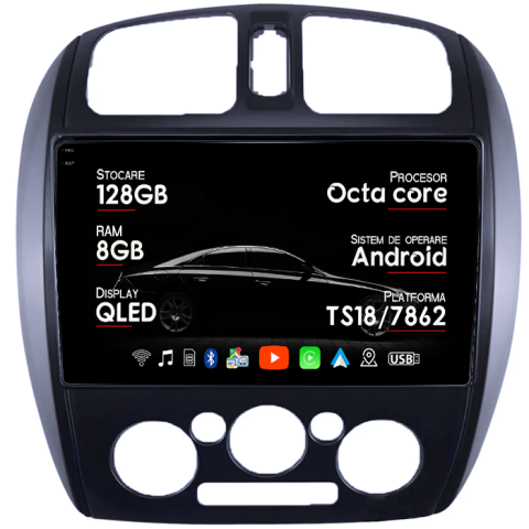 Navigatii Dedicate - Navigatie dedicata MAZDA 323, 8GB RAM 128GB ROM, Octacore, Platforma TS18, Android 14, Display QLED 9", Suporta camera 360", DSP, Carplay&Android Auto, SIM 4G, Ventilator Activ
