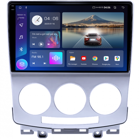 Navigatie dedicata Mazda 5 2005-2010, 4GB RAM 64GB ROM, Quad Core, Display 9" QLED 1K, Carplay, Android 14, Bluetooth, Magazin Play, Suport Camere AHD [3]