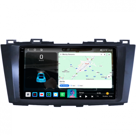 Navigatie dedicata Mazda 5 2010-2015, 4GB RAM 64GB ROM, Octacore, Android 14, Display QLED 1K 9", Carplay&Android Auto, SIM 4G, Ventilator Activ [1]