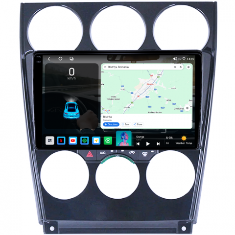 Navigatie dedicata Mazda 6 2002-2008, 4GB RAM 64GB ROM, Octacore, Android 14, Display QLED 1K 9", Carplay&Android Auto, SIM 4G, Ventilator Activ [1]