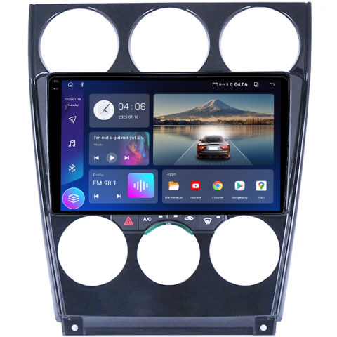 Navigatie dedicata Mazda 6 2002-2008, 4GB RAM 64GB ROM, Quad Core, Display 9" QLED 1K, Carplay, Android 14, Bluetooth, Magazin Play, Suport Camere AHD [3]