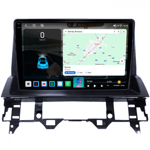 Navigatie dedicata Mazda 6 2002-2009, 4GB RAM 64GB ROM, Octacore, Android 14, Display QLED 1K 9", Carplay&Android Auto, SIM 4G, Ventilator Activ [1]