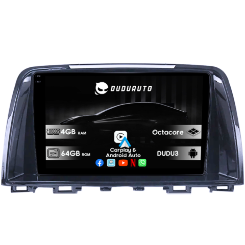 Navigatii Dedicate - Navigatie dedicata Mazda 6 III 2012-2017, DUDU3, 4GB RAM 64GB ROM, Octacore, Platforma 8581, Android, Display QLED 10", DSP, Carplay&AndroidAuto