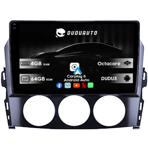 MX-5 2008-2015 - Navigatie dedicata Mazda MX-5 2008-2015, DUDU3, 4GB RAM 64GB ROM, Octacore, Platforma 8581, Android, Display QLED 9", DSP, Carplay&AndroidAuto
