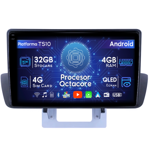 BT50 2012-2018 - Navigatie dedicata Mazda BT-50 2012-2018, 4GB RAM 32GB ROM, Octacore, Android 14, Display QLED 1K 9", DSP, Carplay&Android Auto, SIM 4G, Bluetooth, Ventilator Activ