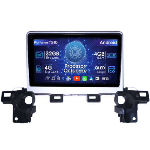 Mazda - Navigatie dedicata Mazda CX-5 2017-2018, 4GB RAM 32GB ROM, Octacore, Android 14, Display QLED 1K 9", DSP, Carplay&Android Auto, SIM 4G, Bluetooth, Ventilator Activ