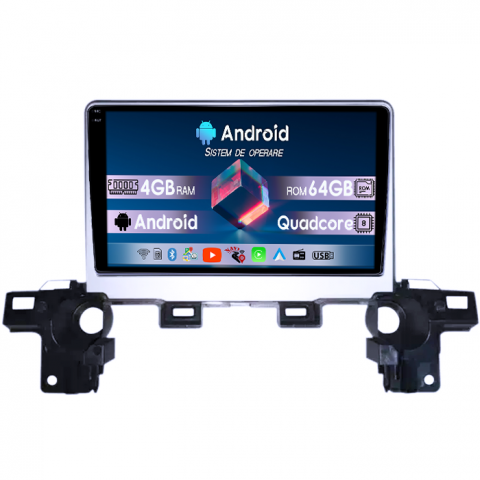 CX-5 2017-2018 - Navigatie dedicata Mazda CX-5 2017-2018, 4GB RAM 64GB ROM, Quad Core, Display 9" QLED  Carplay, Android 14, Bluetooth, Magazin Play, Suport Camere AHD