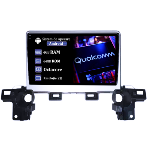 CX-5 2017-2018 - Navigatie dedicata Mazda CX-5 2017-2018, 4GB RAM 64GB ROM, Procesor Qualcomm Octacore, Android 14, Rezolutie 2K, Display QLED 9", DSP, Carplay&Android Auto, SIM 4G