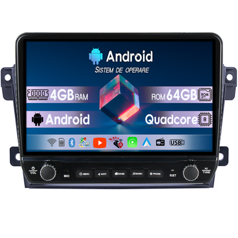 CX7 (2008-2015) - Navigatie dedicata Mazda CX7 2008-2015 Tesla cu butoane rotative model 2024, 4GB RAM 64GB ROM, Procesor Quadcore, Android 14, Display QLED 10", DSP, Carplay&Android Auto