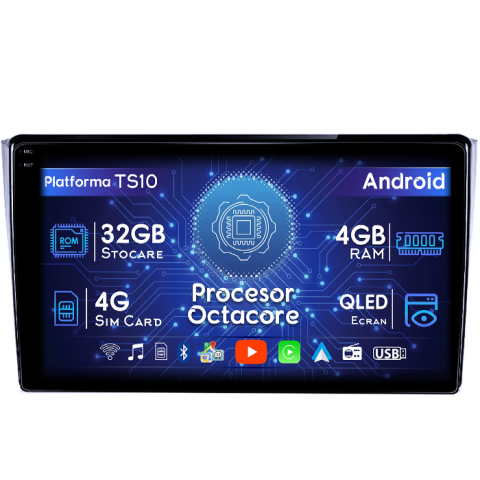 Mazda - Navigatie dedicata Mazda CX-9 2006-2016, 4GB RAM 32GB ROM, Octacore, Android 14, Display QLED 1K 10", DSP, Carplay&Android Auto, SIM 4G, Bluetooth, Ventilator Activ