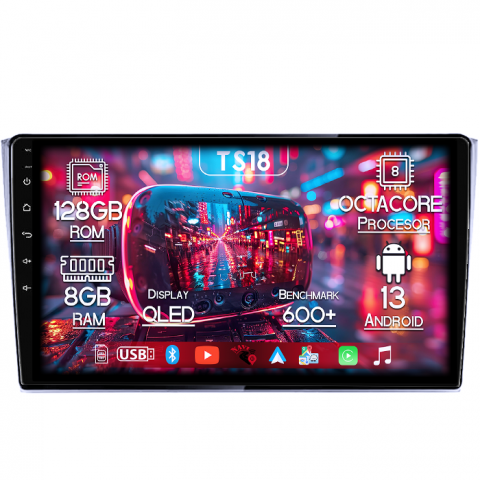 Mazda - Navigatie dedicata Mazda CX-9 2006-2016, 8GB RAM 128GB ROM, Octacore, Platforma TS18, Android 13, Display QLED 10”, Suporta camera 360º, DSP, Carplay&Android Auto, SIM 4G, Ventilator Activ