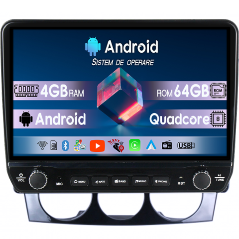 RX8 2008-2021 - Navigatie dedicata Mazda RX8 2008-2021 Tesla cu butoane rotative model 2024, 4GB RAM 64GB ROM, Procesor Quadcore, Android 14, Display QLED 10", DSP, Carplay&Android Auto