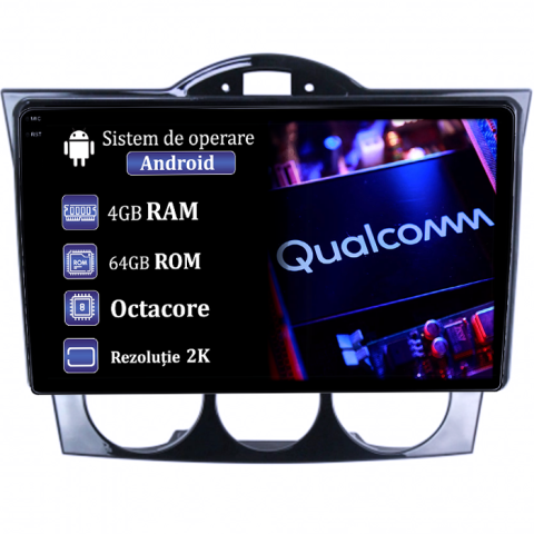 Mazda - Navigatie dedicata Mazda RX-8 2008-2021, 4GB RAM 64GB ROM, Procesor Qualcomm Octacore, Android 14, Rezolutie 2K, Display QLED 9", DSP, Carplay&Android Auto, SIM 4G