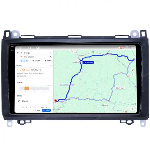 Navigatie dedicata Mercedes-Benz, 12GB RAM 256/512GB ROM, Android 14, Rezolutie 2K, Display QLED 9", DSP, Carplay&Android Auto, SIM 4G, Ventilator Activ, Suport Camere 360 [2]