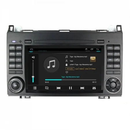 C-Class W209 - Navigatie dedicata Mercedes-Benz, 4GB RAM 64GB ROM, Quadcore, Android 14, Display QLED  7", DSP, Carplay&Android Auto, Suport camere AHD