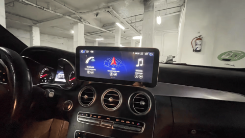 Navigatie dedicata Mercedes Benz W205 2014-2019, W253 2015-2019, 8GB RAM 64GB ROM, Procesor Qualcomm Octacore, Android 14, Rezolutie 2K, Display QLED 12.3", DSP, Carplay&Android Auto, SIM 4G [7]