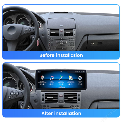 Navigatie dedicata Mercedes Benz C Class W204 8GB RAM 256GB ROM, Procesor Qualcomm Octacore, Android 14, Rezolutie 2K, Display QLED 10.25", DSP, Carplay&Android Auto, SIM 4G [3]