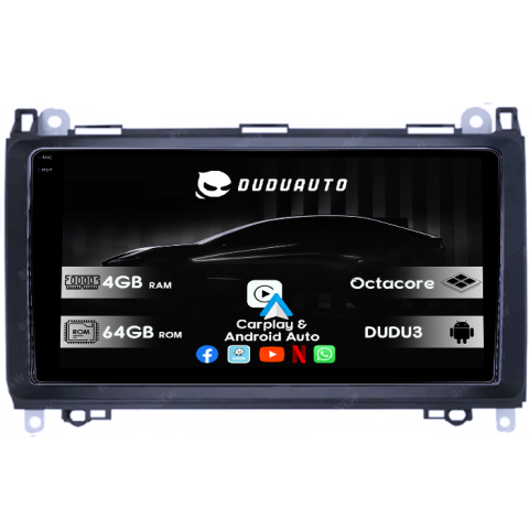Navigatii Dedicate - Navigatie dedicata Mercedes-Benz DUDU3, 4GB RAM 64GB ROM, Octacore, Platforma 8581, Android, Display QLED 9", DSP, Carplay&AndroidAuto