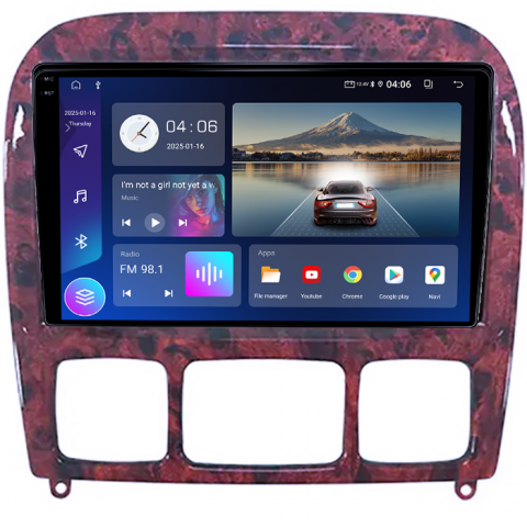 Navigatie dedicata Mercedes-Benz S-class, 4 GB RAM 64GB ROM, Android 14, Display QLED 1K, 9", DSP, Carplay, Android Auto, Internet, Youtube,Waze,Wi Fi,Usb,Bluetooth [4]