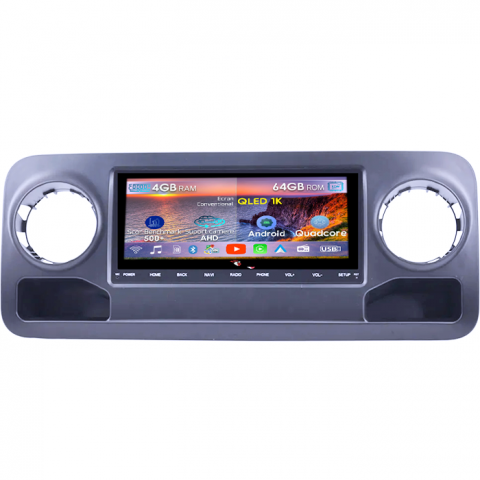 Mercedes-Benz - Navigatie dedicata Mercedes Benz Sprinter 2019, 4GB RAM 64GB ROM, Octacore, Android 14, Display QLED 1K 9", Carplay&Android Auto, SIM 4G, Ventilator Activ