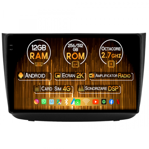 Navigatii Dedicate - Navigatie dedicata Mercedes-Benz Vito 2003-2006, 12GB RAM 256/512GB ROM, Android 13, Rezolutie 2K, Display QLED 9", DSP, Carplay&Android Auto, SIM 4G, Ventilator Activ,
