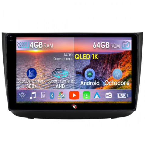 Vito 2003-2006 - Navigatie dedicata Mercedes-Benz Vito 2003-2006, 4GB RAM 64GB ROM, Octacore, Android 14, Display QLED 9", DSP, Carplay&Android Auto, SIM 4G, Ventilator Activ