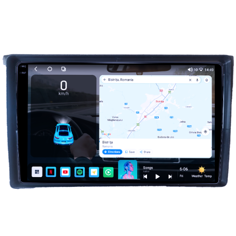 Navigatie dedicata Mercedes-Benz Vito 2003-2006, 4GB RAM 64GB ROM, Procesor Qualcomm Octacore, Android 14, Rezolutie 2K, Display QLED 9", DSP, Carplay&Android Auto, SIM 4G [2]