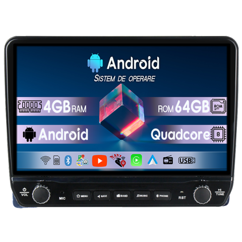 Mercedes-Benz - Navigatie dedicata Mercedes-Benz Vito 2003-2006, Tesla cu butoane rotative model 2024, 4GB RAM 64GB ROM, Procesor Quadcore, Android 14, Display QLED 10", DSP, Carplay&Android Auto
