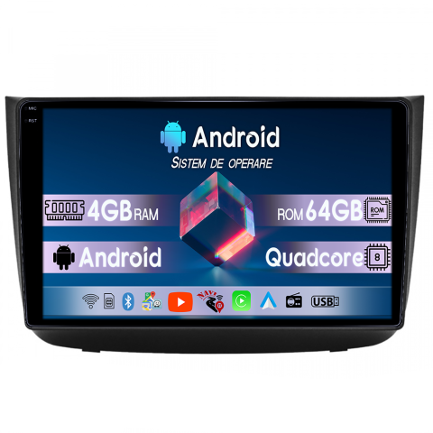Vito 2003-2006 - Navigatie dedicata Mercedes-Benz Vito 2003-2006, 4GB RAM 64GB ROM, Quadcore, Android 14, Display QLED  9", DSP, Carplay&Android Auto, Suport camere AHD