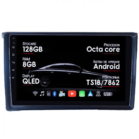 Mercedes-Benz - Navigatie dedicata Mercedes-Benz Vito 2003-2006, 8GB RAM 128GB ROM, Octacore, Platforma TS18, Android 14, Display QLED 9”, Suporta camera 360º, DSP, Carplay&Android Auto, SIM 4G, Ventilator Activ