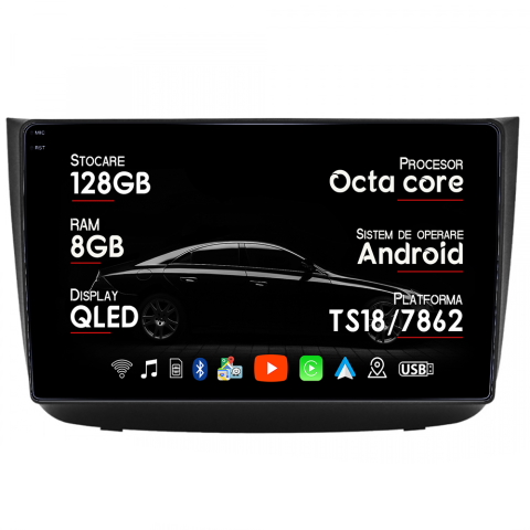 Navigatii Dedicate - Navigatie dedicata Mercedes-Benz Vito 2003-2006, 8GB RAM 128GB ROM, Octacore, Platforma TS18, Android 14, Display QLED 9", Suporta camera 360", DSP, Carplay&Android