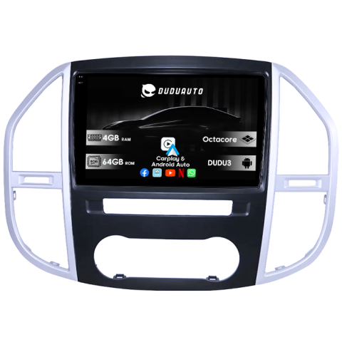 Navigatii Dedicate - Navigatie dedicata Mercedes Vito 2016-2019 DUDU3, 4GB RAM 64GB ROM, Octacore, Platforma 8581, Android, Display QLED 9", DSP, Carplay&AndroidAuto