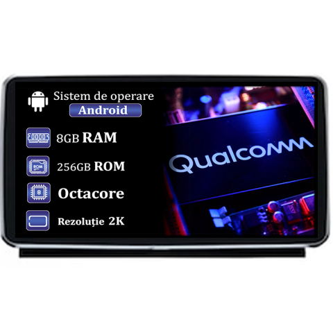 Mercedes-Benz - Navigatie dedicata Mercedes-Benz W205,C, GLC,GLC,A,B,V-class, 8GB RAM GB R64OM, Procesor Qualcomm Octacore, Android 14, Rezolutie 2K, Display QLED 12.3", DSP, Carplay&Android Auto, SIM 4G