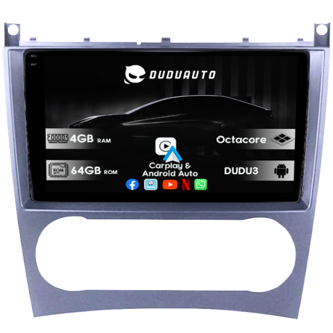 Navigatii Dedicate - Navigatie dedicata Mercedes C-Class W203/ CLK C209 2004-2007 2 Usi DUDU3, 4GB RAM 64GB ROM, Octacore, Platforma 8581, Android, Display QLED 9", DSP, Carplay&AndroidAuto