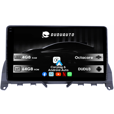 Navigatii Dedicate - Navigatie dedicata Mercedes C Class W204 2006-2012 DUDU3, 4GB RAM 64GB ROM, Octacore, Platforma 8581, Android, Display QLED 9", DSP, Carplay&AndroidAuto