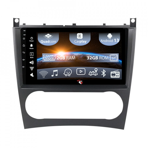 Mercedes-Benz - (Resigilata) Navigatie dedicata Mercedes C-Class W203 2003-2007, 2GB RAM 32GB ROM, Quad Core, Display 9" IPS Full HD, Carplay&Android Auto, Android 14, Suport camere AHD