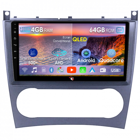 Mercedes-Benz - Navigatie dedicata Mercedes G-Class W463 2002-2012, 4GB RAM 64GB ROM, Quadcore, Android 14, Display QLED 1K, 9", DSP, Carplay&Android Auto, Suport camere AHD